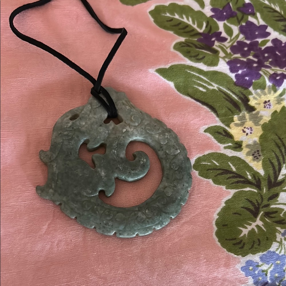 Old Chinese Large Pendant Stone